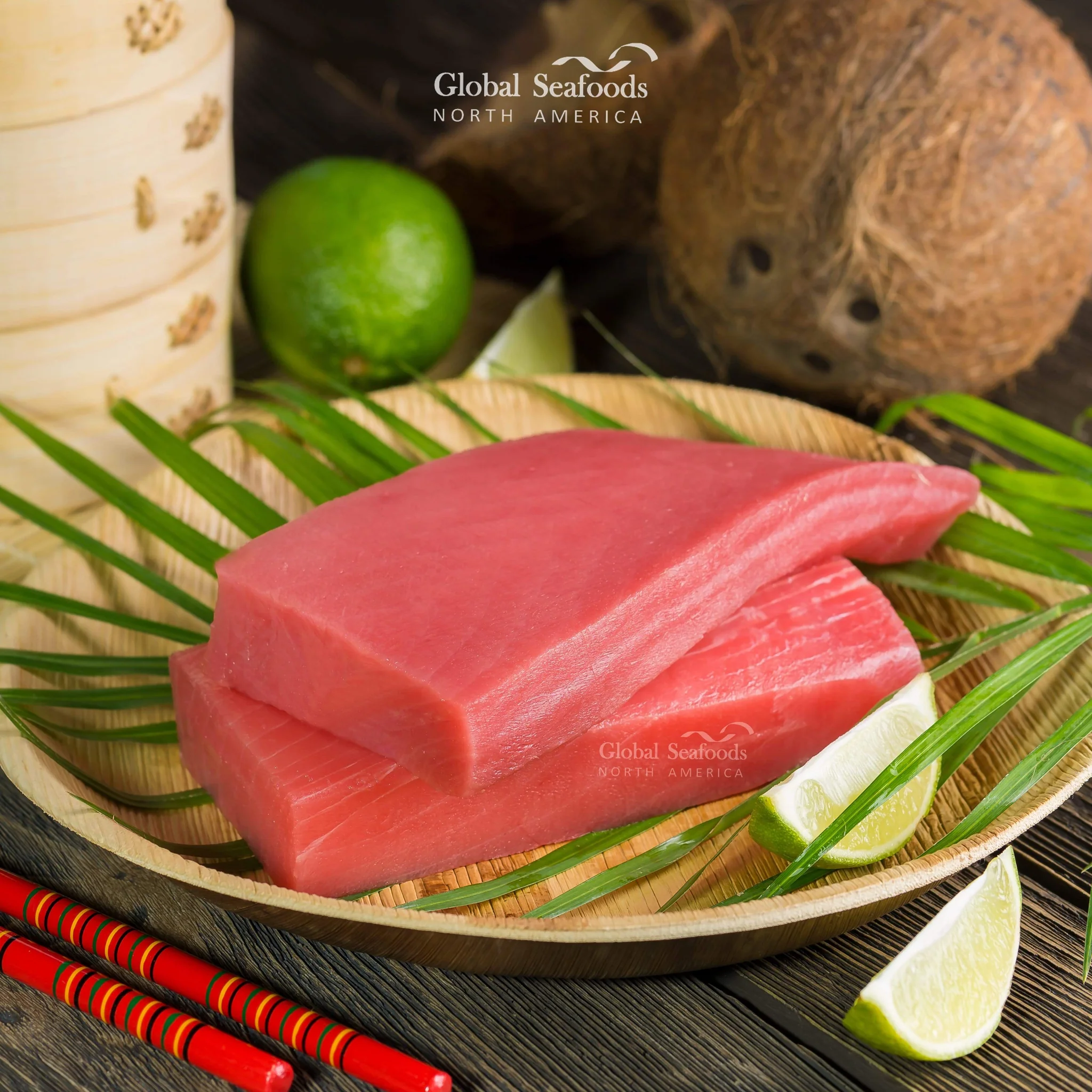 Yellowfin Saku Tuna Blocks (Ahi) – High-Quality Seafood by Global Seafoods